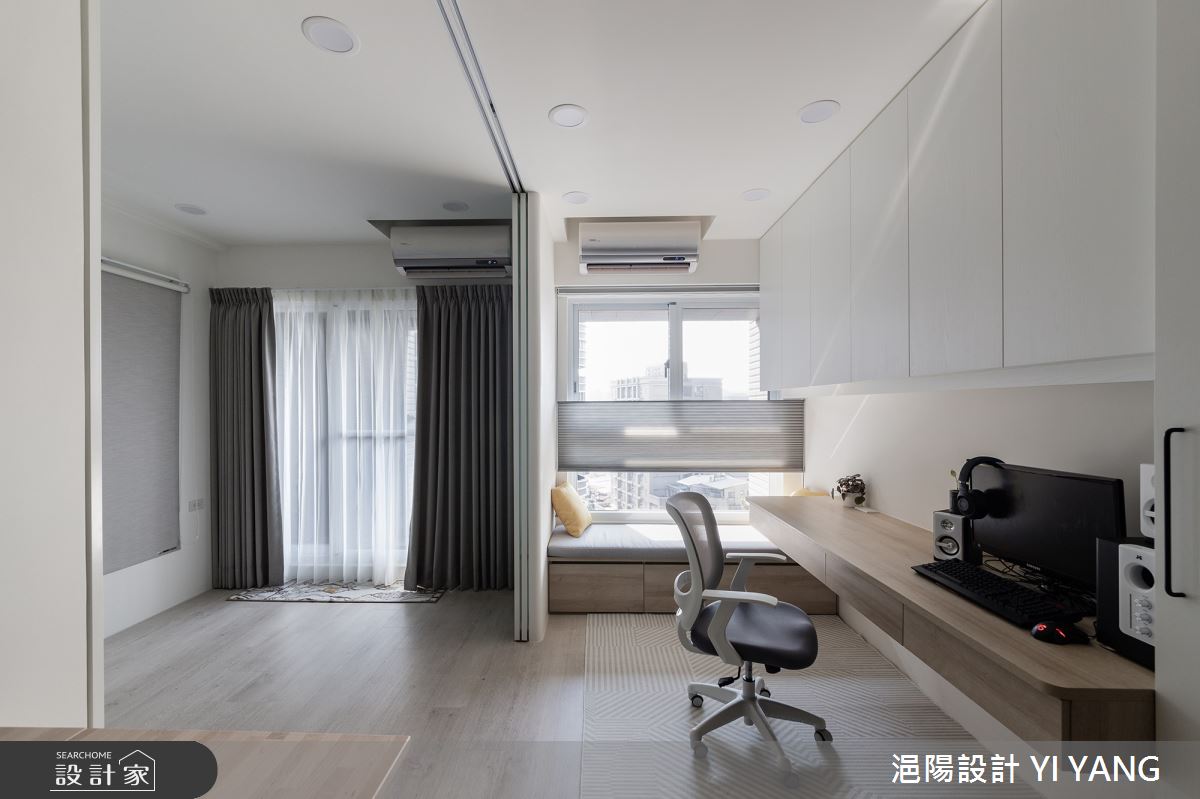 新成屋(5年以下)＿北歐奶白風臥榻多功能室案例圖片＿浥陽設計 YI YANG＿浥陽_新北新板巨星Super Star｜北歐奶白風之15