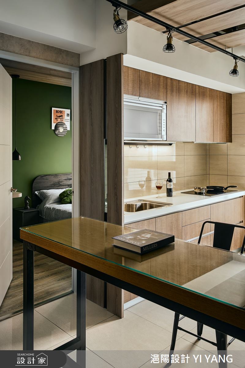 13坪中古屋(5~15年)＿現代工業風餐廳廚房吧檯案例圖片＿浥陽設計 YI YANG＿浥陽_青埔寶徠花園｜現代工業風之6