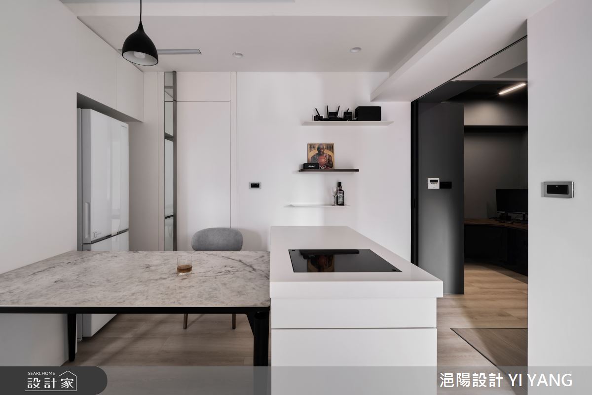 20坪老屋(31~40年)＿現代風餐廳中島案例圖片＿浥陽設計 YI YANG＿浥陽_延續之境｜現代風之4