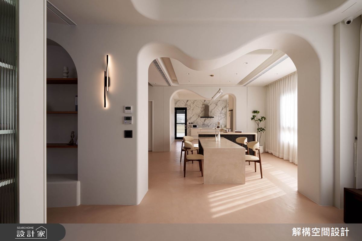 90坪新成屋(5年以下)＿混搭風餐廳廚房中島案例圖片＿解構空間設計＿解構_02之18