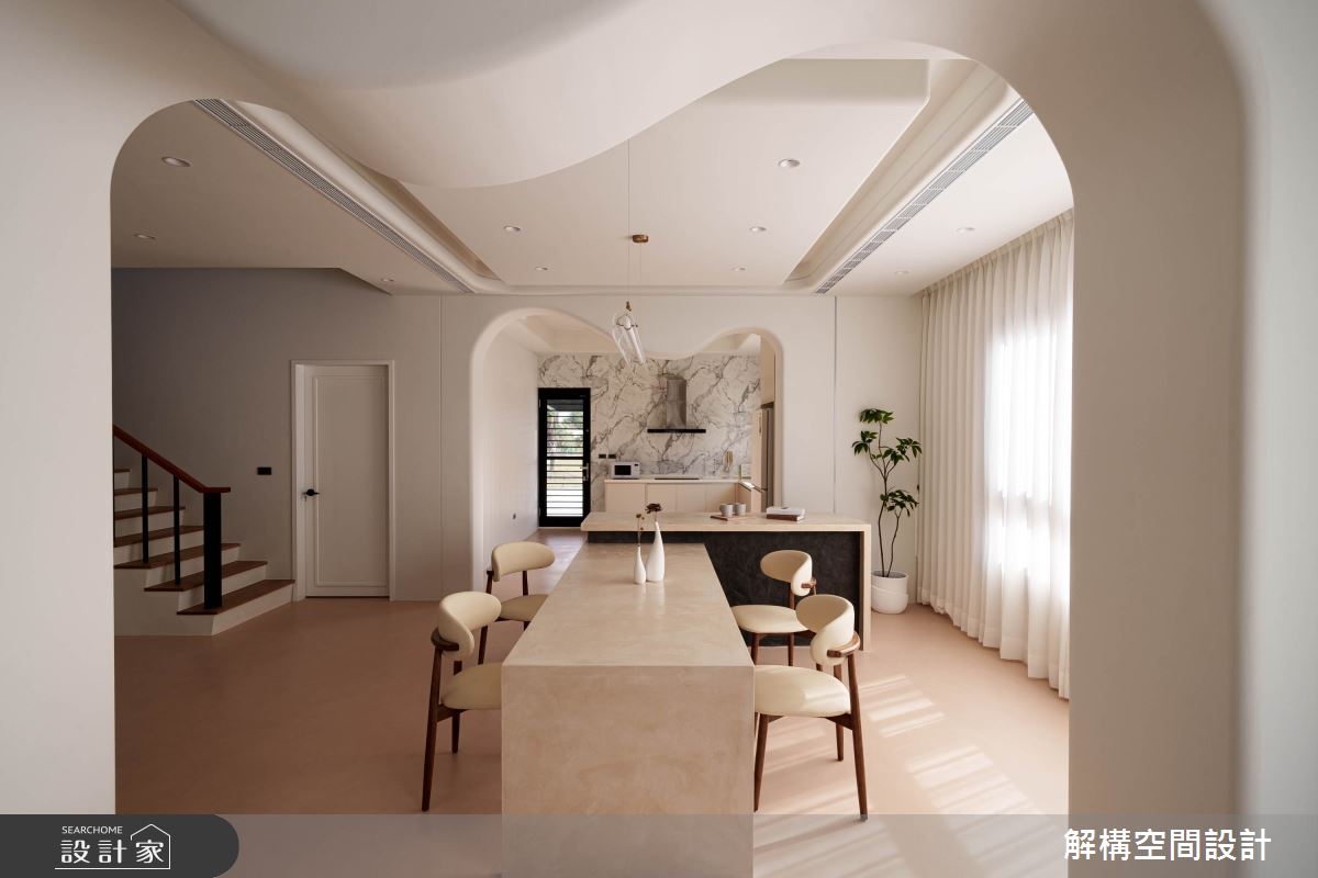 90坪新成屋(5年以下)＿混搭風餐廳廚房中島案例圖片＿解構空間設計＿解構_02之19