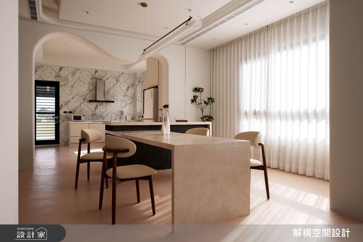 90坪新成屋(5年以下)＿混搭風餐廳廚房中島案例圖片＿解構空間設計＿解構_02之20