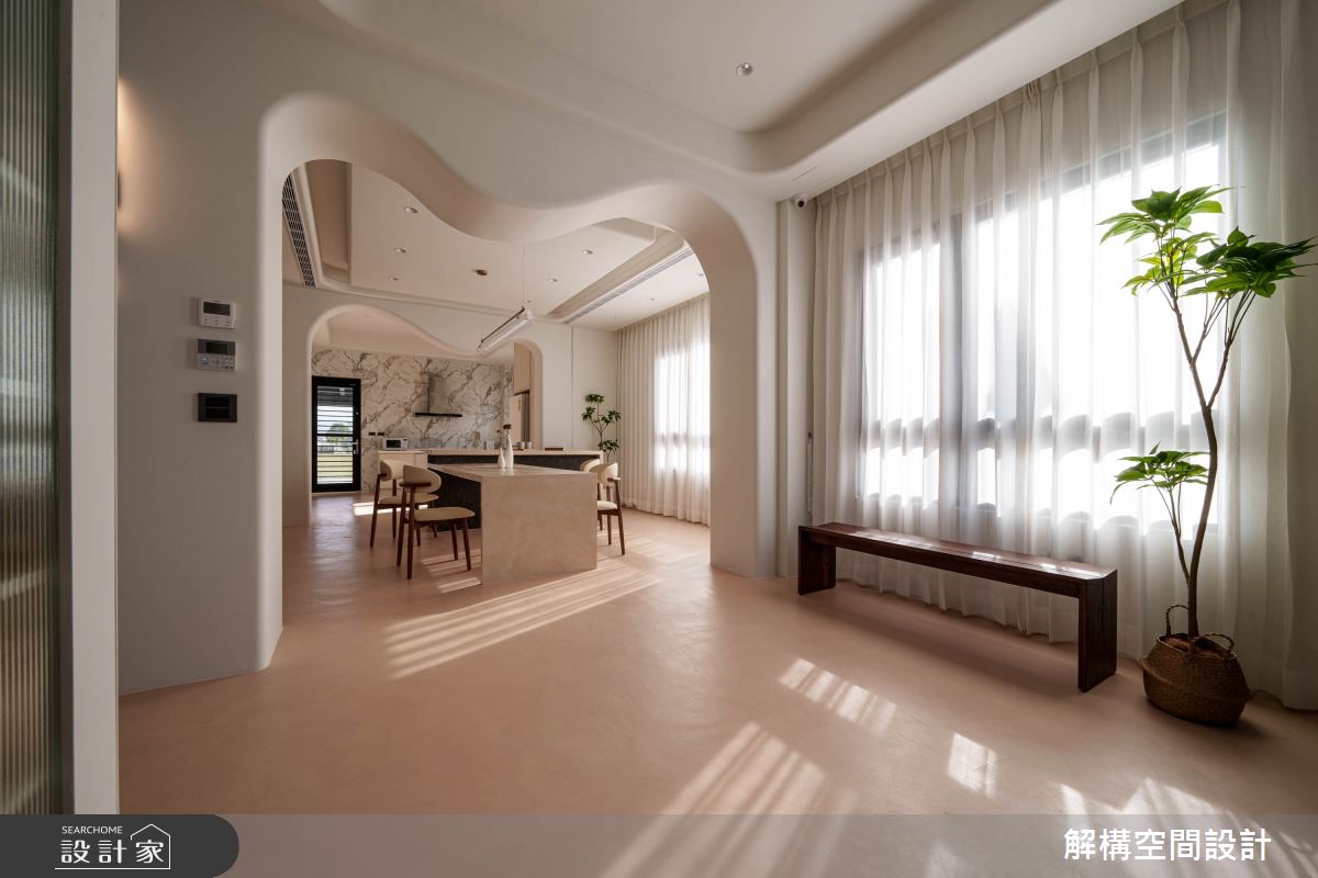 90坪新成屋(5年以下)＿混搭風玄關餐廳廚房中島案例圖片＿解構空間設計＿解構_02之4