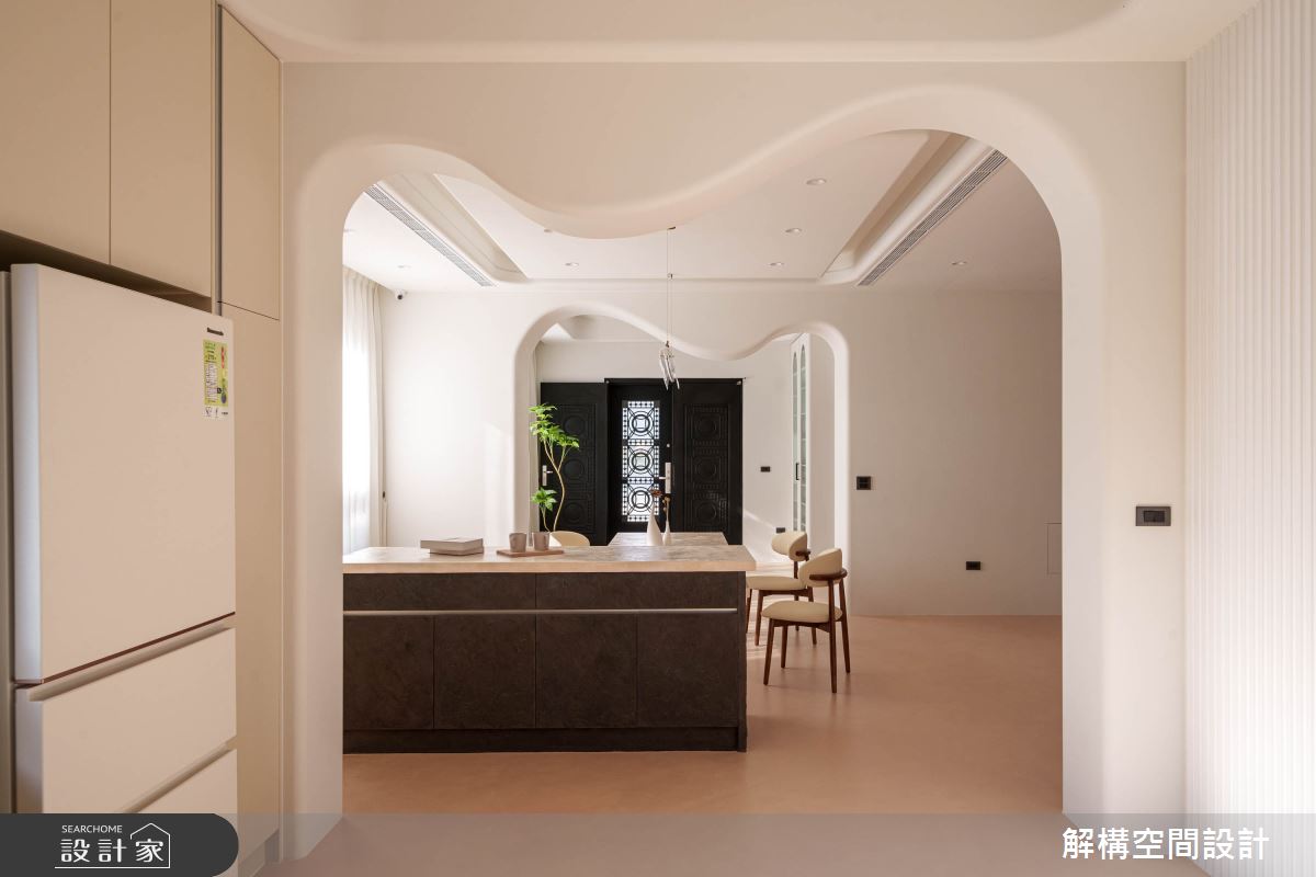90坪新成屋(5年以下)＿混搭風玄關餐廳中島案例圖片＿解構空間設計＿解構_02之1482