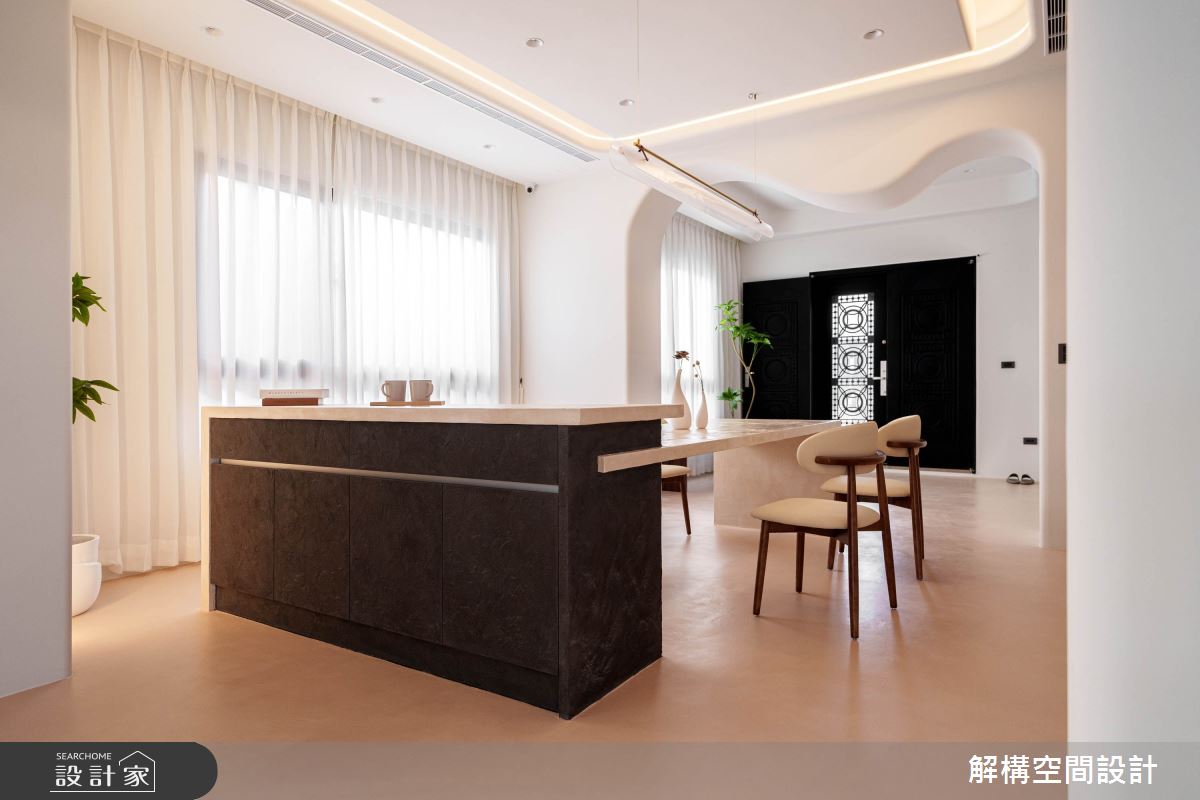 90坪新成屋(5年以下)＿混搭風玄關餐廳中島案例圖片＿解構空間設計＿解構_02之25