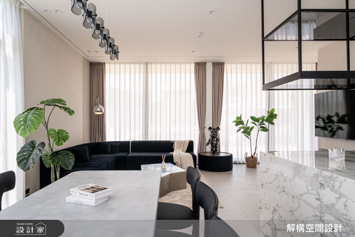 48坪毛胚屋＿現代風客廳餐廳中島案例圖片＿解構空間設計＿解構_03之9