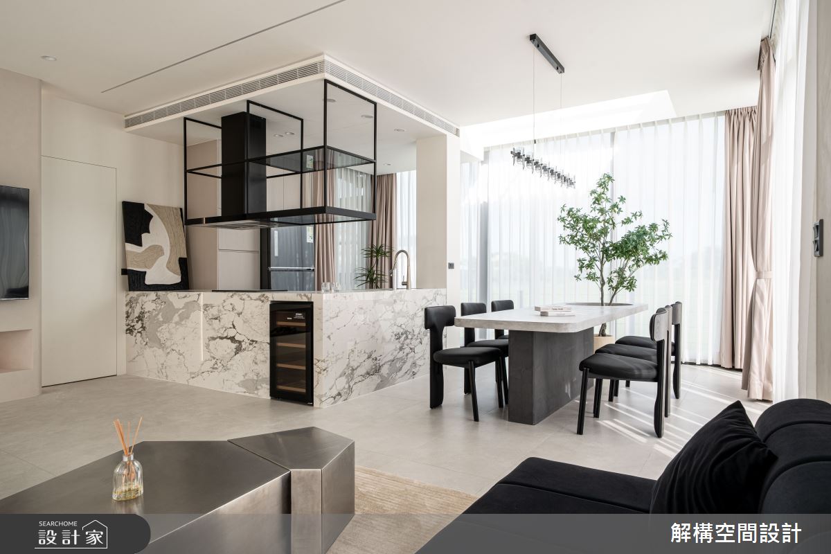 48坪毛胚屋＿現代風客廳餐廳中島案例圖片＿解構空間設計＿解構_03之10