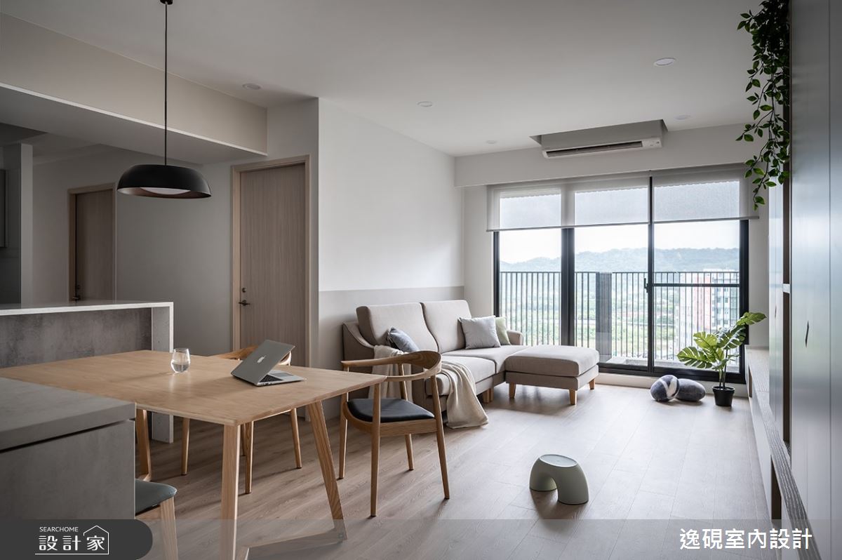 22坪新成屋(5年以下)＿北歐風客廳餐廳吧檯案例圖片＿逸硯室內設計＿逸硯_01.新竹｜這些時光之7