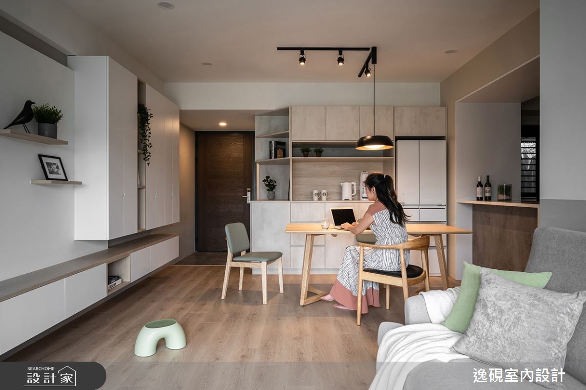 22坪新成屋(5年以下)＿北歐風玄關客廳餐廳案例圖片＿逸硯室內設計＿逸硯_01.新竹｜這些時光之14