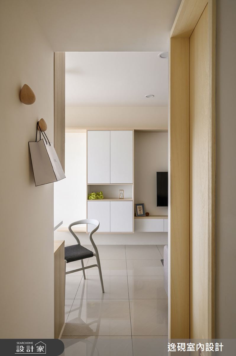16坪新成屋(5年以下)＿北歐風客廳案例圖片＿逸硯室內設計＿逸硯_02.新竹｜跳格子之16