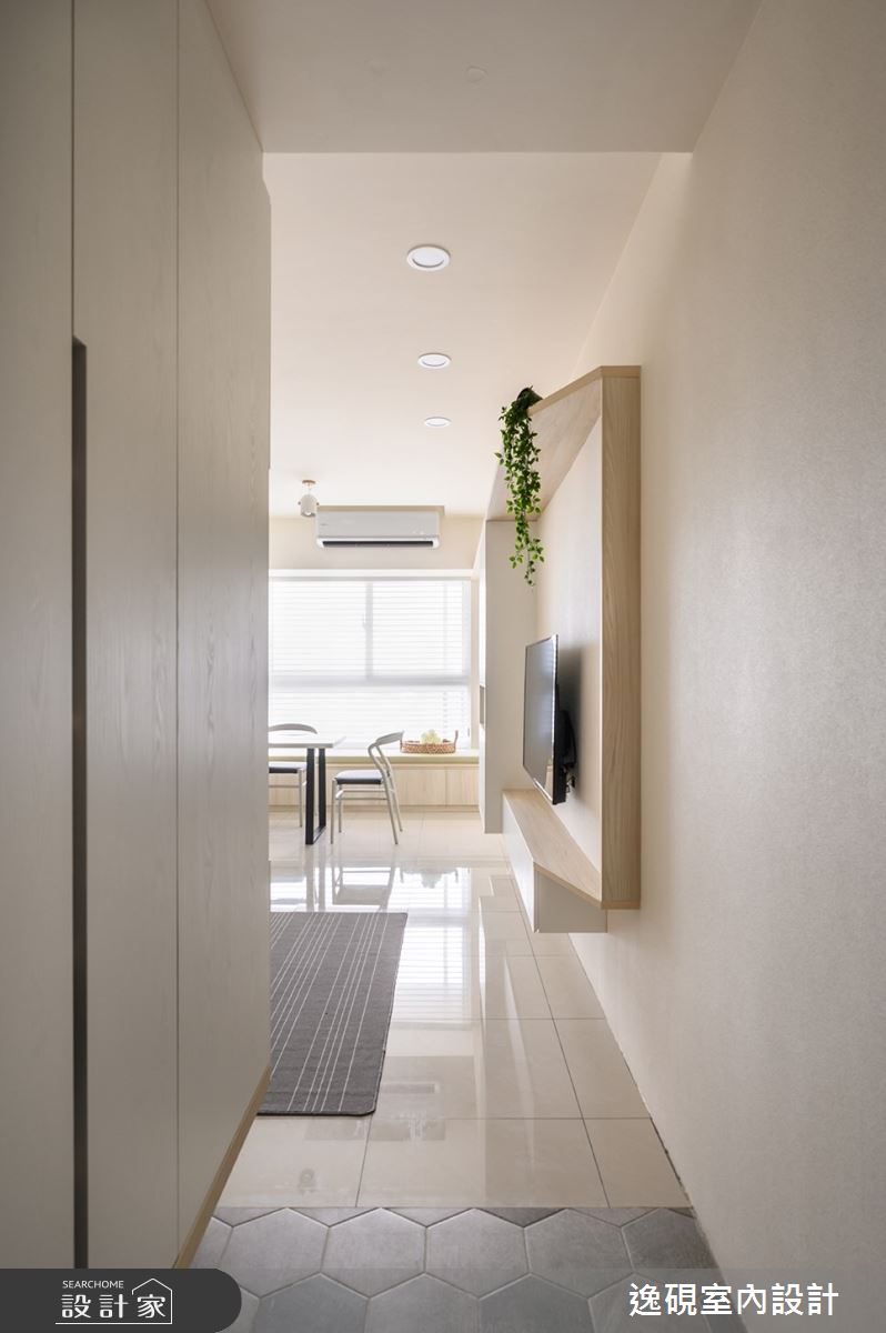 16坪新成屋(5年以下)＿北歐風玄關案例圖片＿逸硯室內設計＿逸硯_02.新竹｜跳格子之1