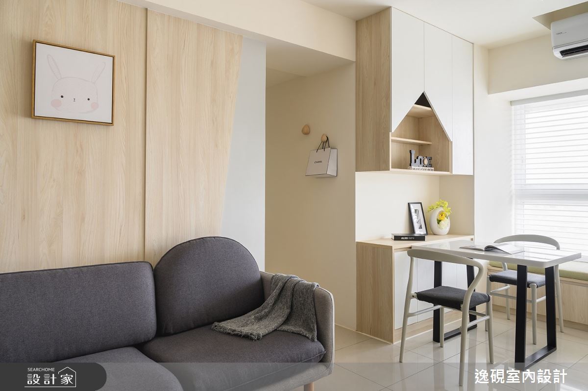 16坪新成屋(5年以下)＿北歐風客廳餐廳案例圖片＿逸硯室內設計＿逸硯_02.新竹｜跳格子之12
