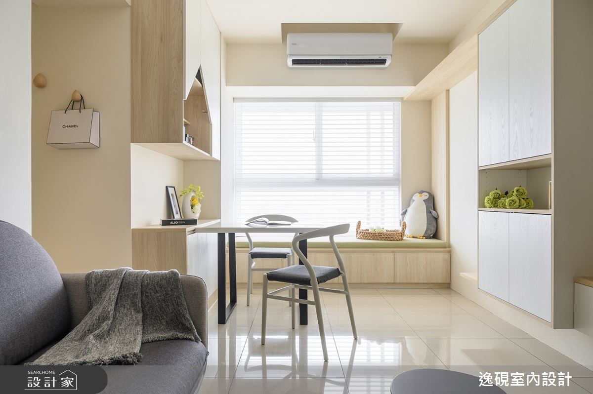 16坪新成屋(5年以下)＿北歐風客廳餐廳臥榻案例圖片＿逸硯室內設計＿逸硯_02.新竹｜跳格子之118