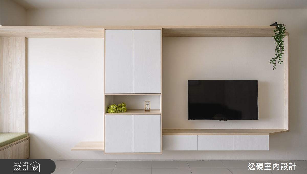 16坪新成屋(5年以下)＿北歐風客廳案例圖片＿逸硯室內設計＿逸硯_02.新竹｜跳格子之6