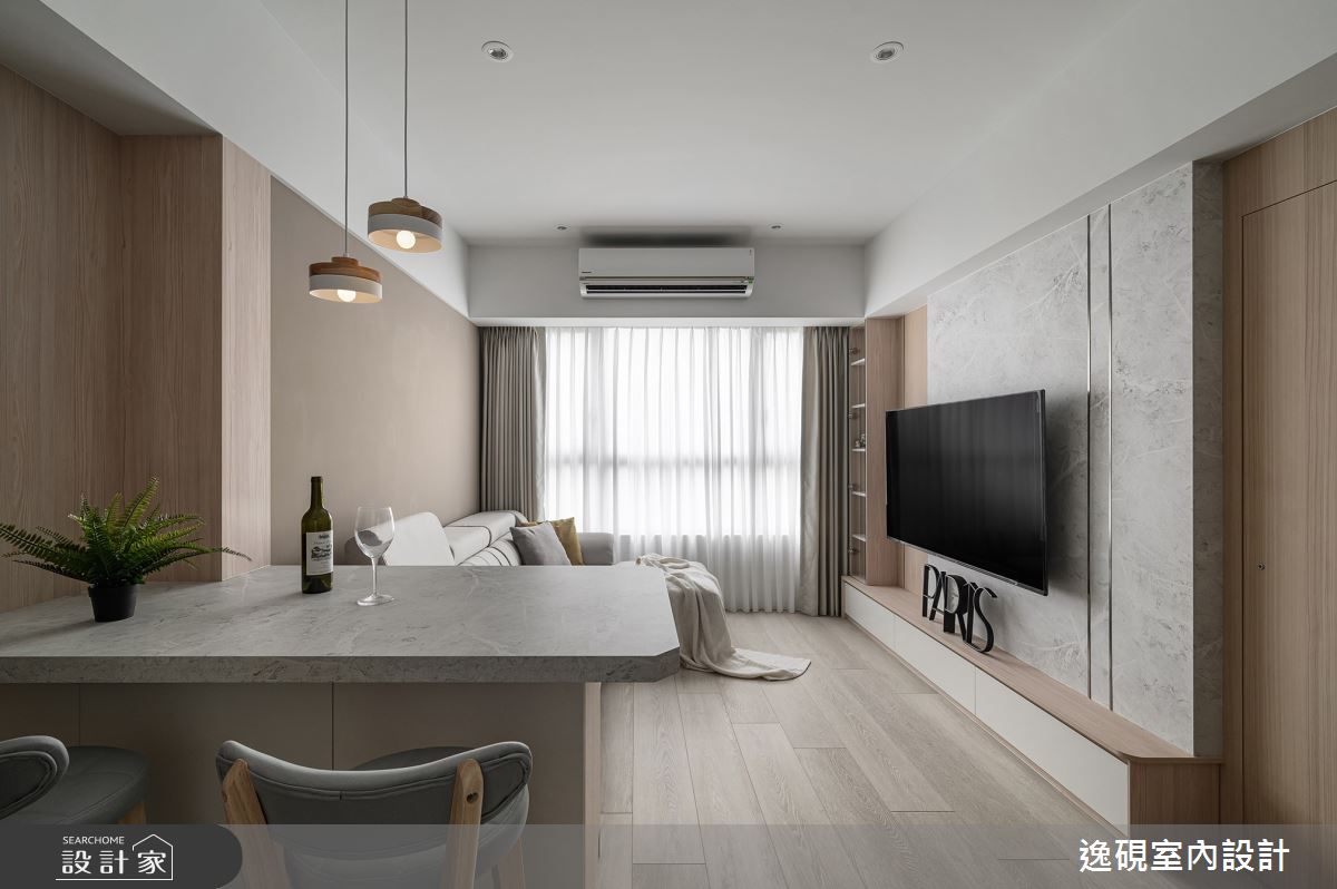 新成屋(5年以下)＿北歐風客廳餐廳吧檯案例圖片＿逸硯室內設計＿逸硯_03.台北｜你的名字之1