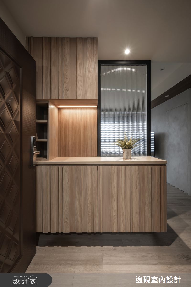 15坪新成屋(5年以下)＿日式簡約風玄關案例圖片＿逸硯室內設計＿逸硯_04.新竹｜靜謐之境之1