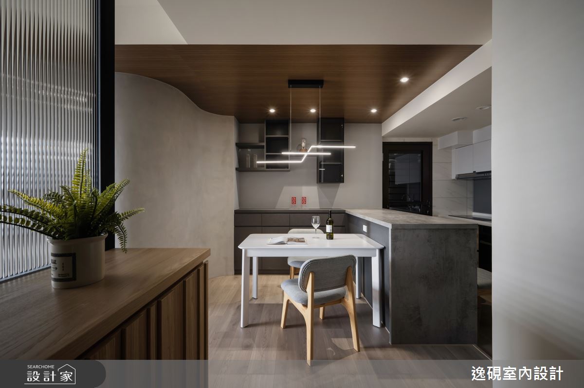 15坪新成屋(5年以下)＿日式簡約風餐廳廚房中島案例圖片＿逸硯室內設計＿逸硯_04.新竹｜靜謐之境之22