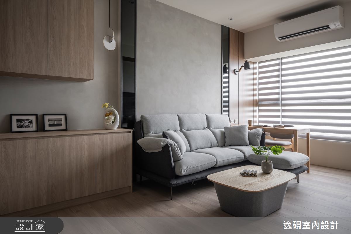 15坪新成屋(5年以下)＿日式簡約風客廳案例圖片＿逸硯室內設計＿逸硯_04.新竹｜靜謐之境之6