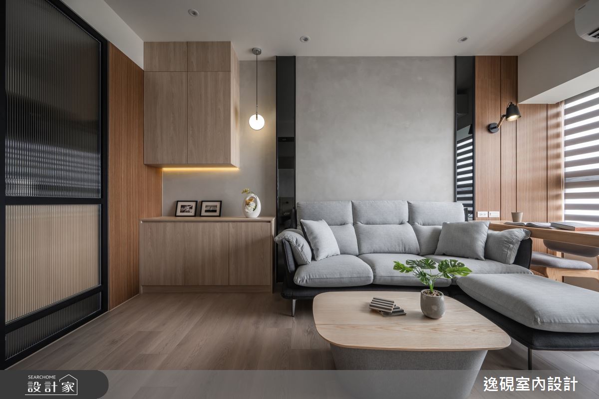 15坪新成屋(5年以下)＿日式簡約風客廳案例圖片＿逸硯室內設計＿逸硯_04.新竹｜靜謐之境之8