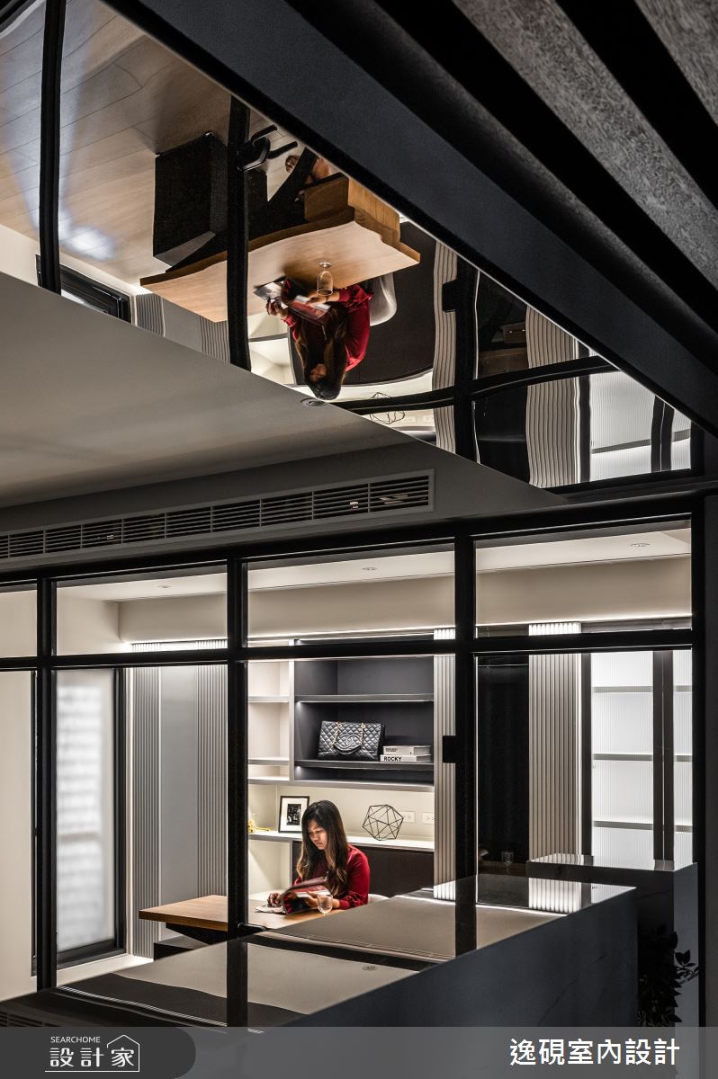 45坪新成屋(5年以下)＿現代風書房案例圖片＿逸硯室內設計＿逸硯_06.新竹｜迴廊之5