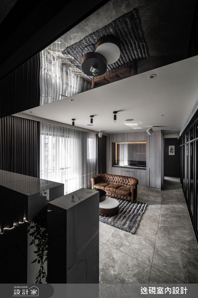45坪新成屋(5年以下)＿現代風客廳案例圖片＿逸硯室內設計＿逸硯_06.新竹｜迴廊之9