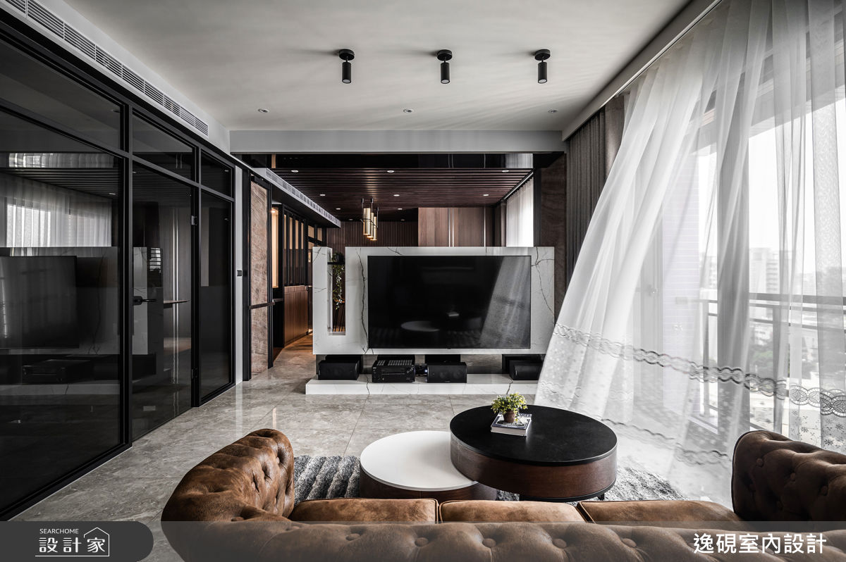 45坪新成屋(5年以下)＿現代風客廳案例圖片＿逸硯室內設計＿逸硯_06.新竹｜迴廊之14