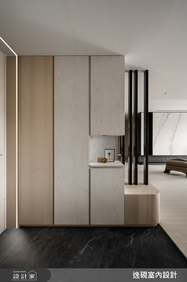 45坪新成屋(5年以下)＿新中式典雅風玄關案例圖片＿逸硯室內設計＿逸硯_07.新竹｜水墨之境之3