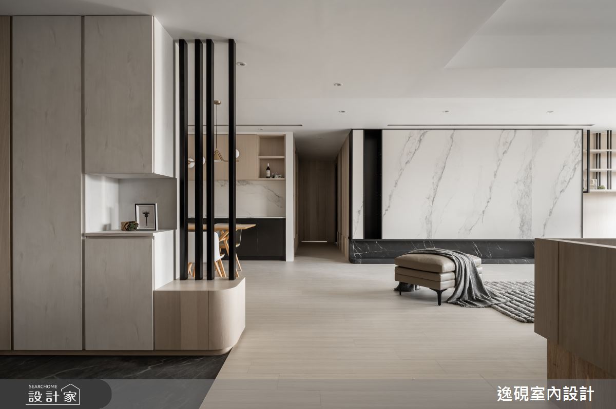 45坪新成屋(5年以下)＿新中式典雅風玄關案例圖片＿逸硯室內設計＿逸硯_07.新竹｜水墨之境之5