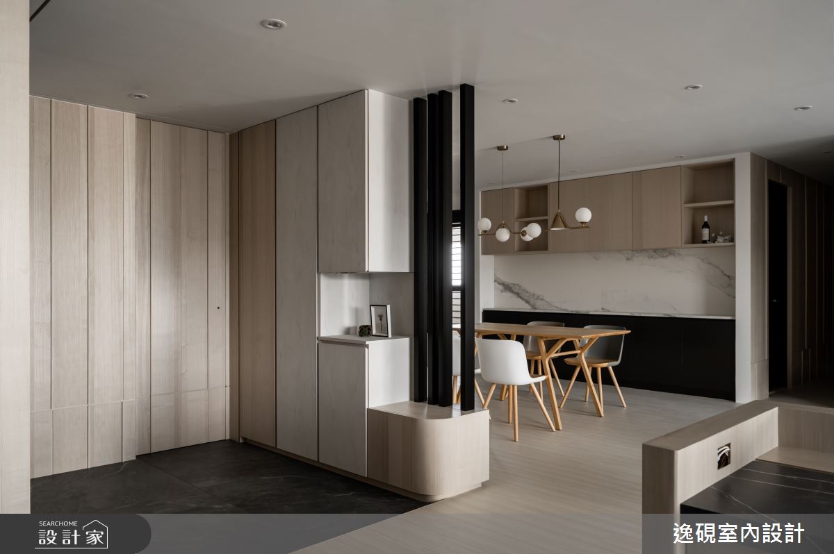 45坪新成屋(5年以下)＿新中式典雅風玄關餐廳案例圖片＿逸硯室內設計＿逸硯_07.新竹｜水墨之境之1