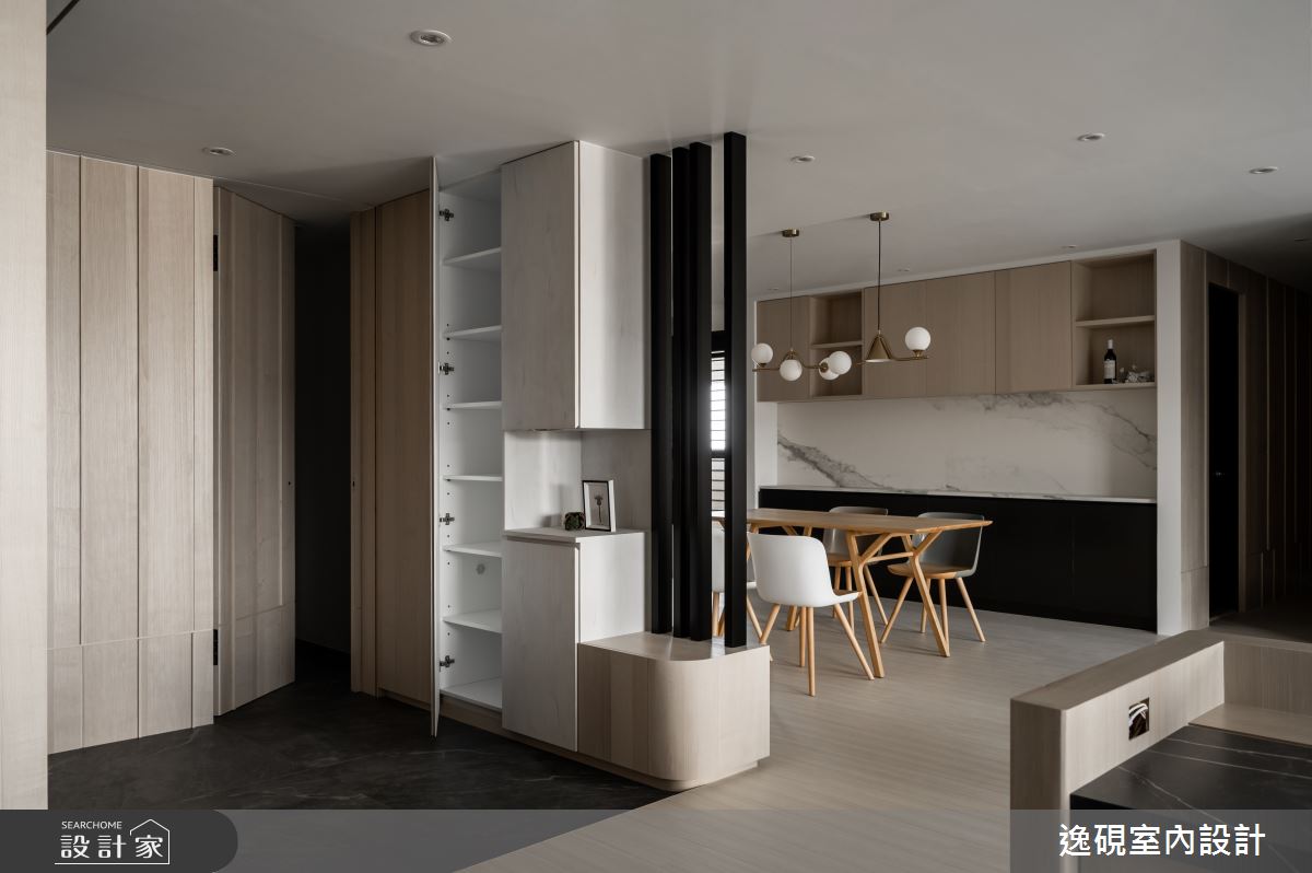 45坪新成屋(5年以下)＿新中式典雅風玄關餐廳案例圖片＿逸硯室內設計＿逸硯_07.新竹｜水墨之境之2