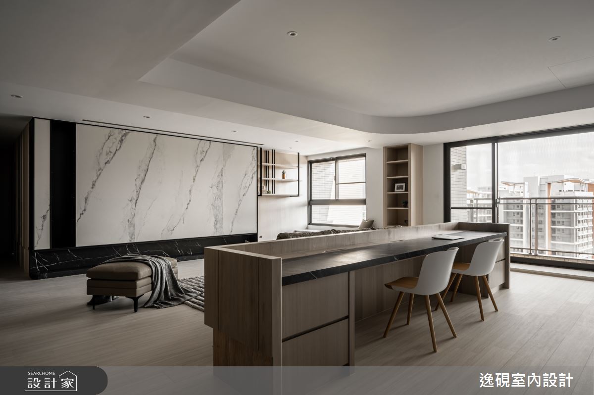 45坪新成屋(5年以下)＿新中式典雅風客廳書房案例圖片＿逸硯室內設計＿逸硯_07.新竹｜水墨之境之20