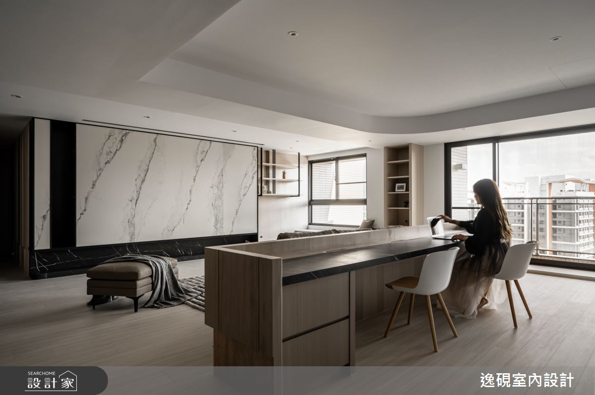 45坪新成屋(5年以下)＿新中式典雅風客廳書房案例圖片＿逸硯室內設計＿逸硯_07.新竹｜水墨之境之21