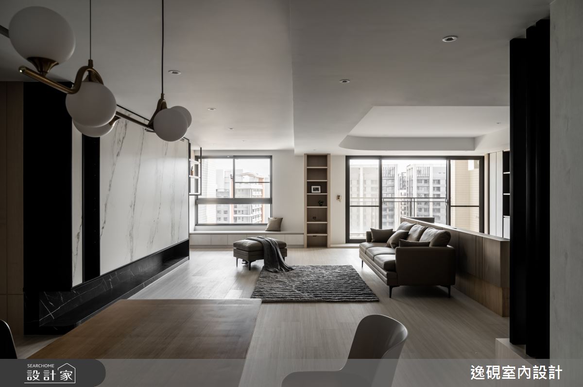 45坪新成屋(5年以下)＿新中式典雅風客廳餐廳書房案例圖片＿逸硯室內設計＿逸硯_07.新竹｜水墨之境之29