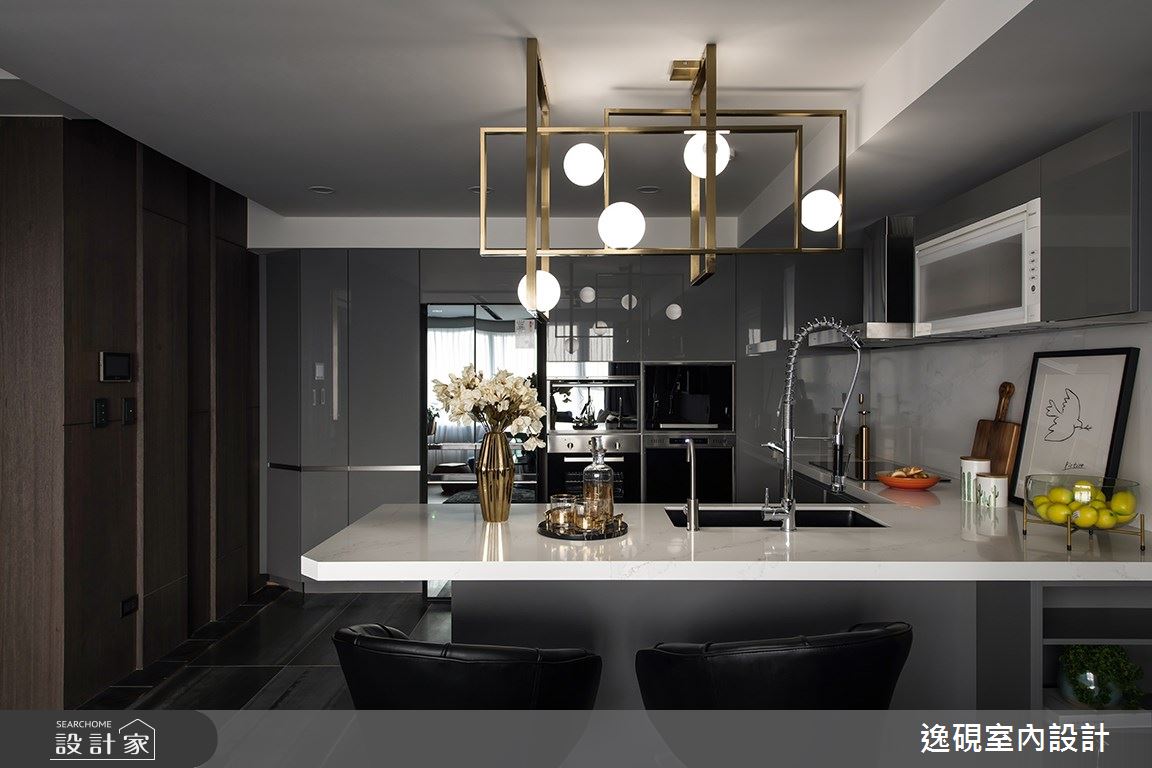 40坪新成屋(5年以下)＿現代風餐廳廚房中島案例圖片＿逸硯室內設計＿逸硯_08.新竹｜對畫之21
