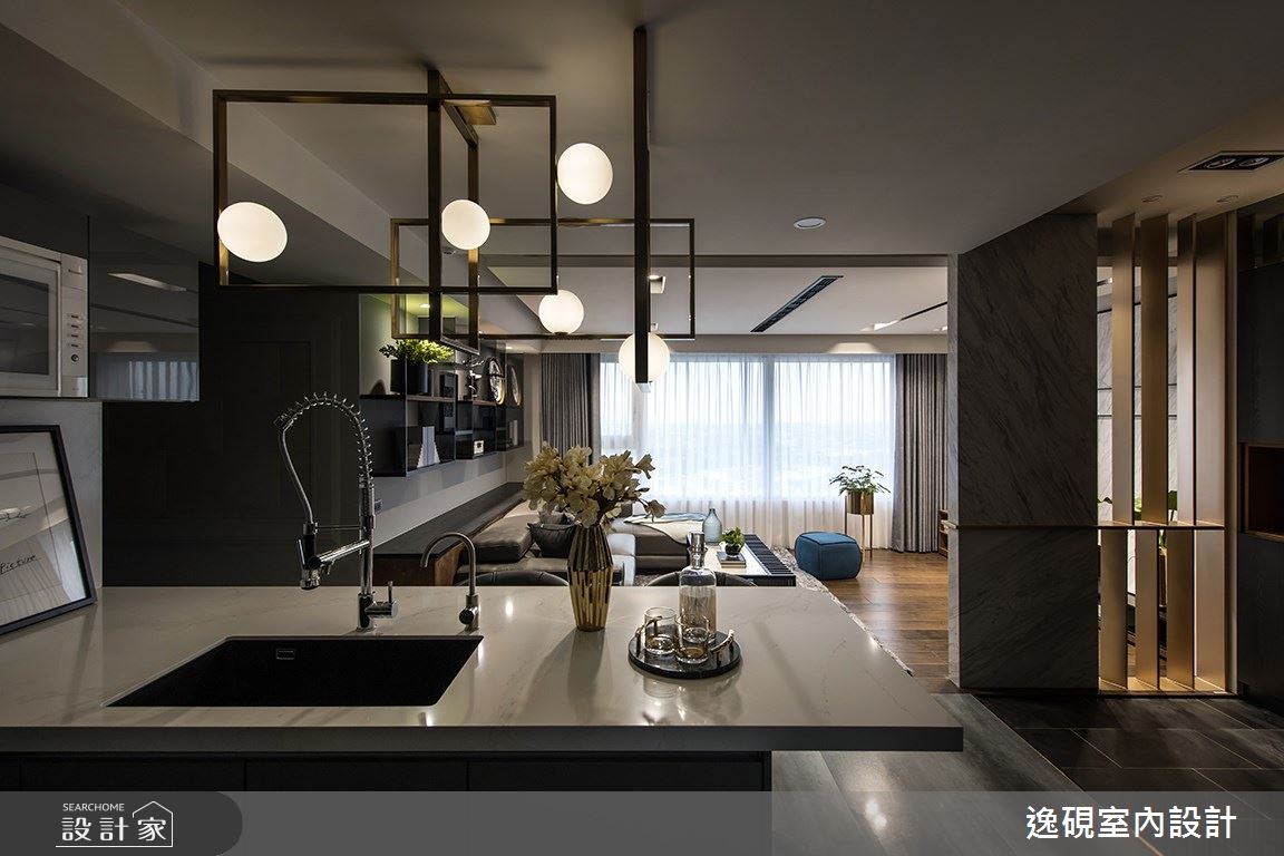 40坪新成屋(5年以下)＿現代風餐廳中島案例圖片＿逸硯室內設計＿逸硯_08.新竹｜對畫之5