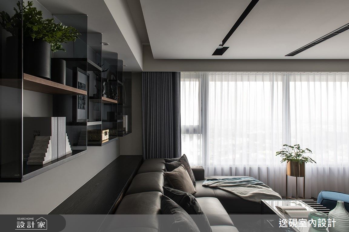 40坪新成屋(5年以下)＿現代風客廳案例圖片＿逸硯室內設計＿逸硯_08.新竹｜對畫之14