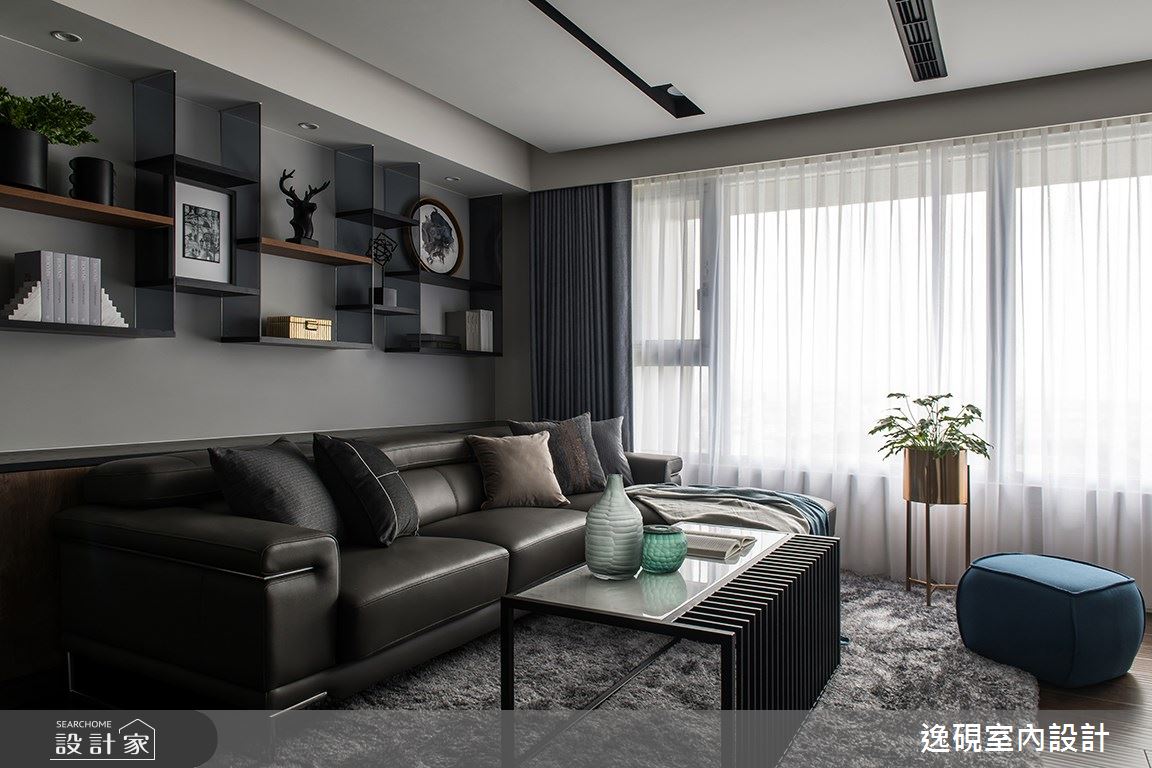 40坪新成屋(5年以下)＿現代風客廳案例圖片＿逸硯室內設計＿逸硯_08.新竹｜對畫之13