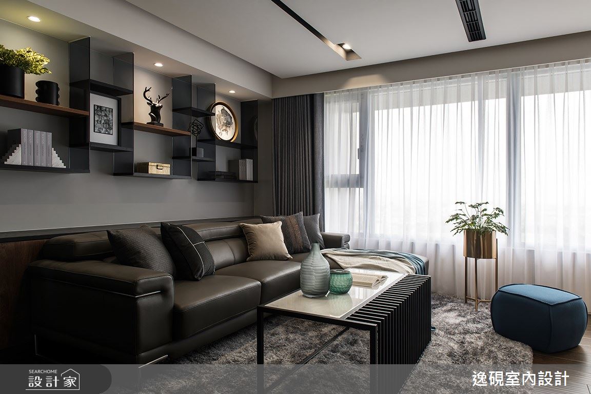 40坪新成屋(5年以下)＿現代風客廳案例圖片＿逸硯室內設計＿逸硯_08.新竹｜對畫之15