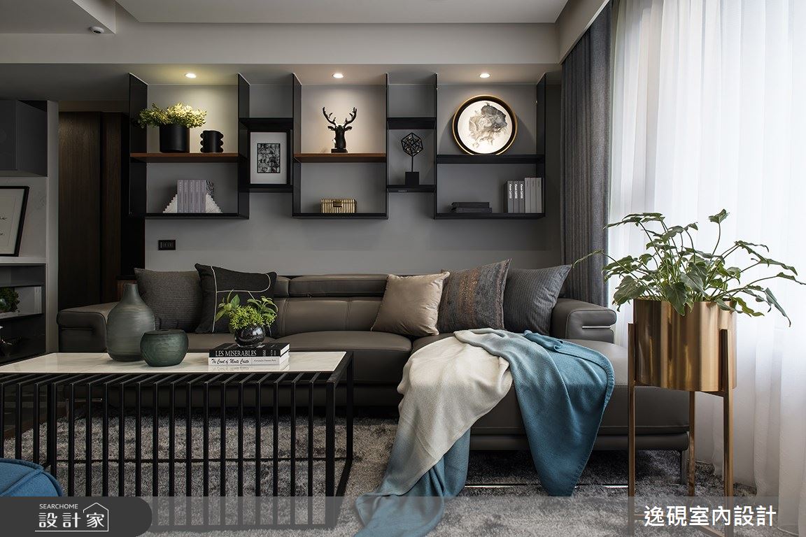 40坪新成屋(5年以下)＿現代風客廳案例圖片＿逸硯室內設計＿逸硯_08.新竹｜對畫之16