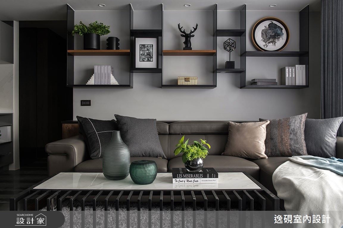 40坪新成屋(5年以下)＿現代風客廳案例圖片＿逸硯室內設計＿逸硯_08.新竹｜對畫之17