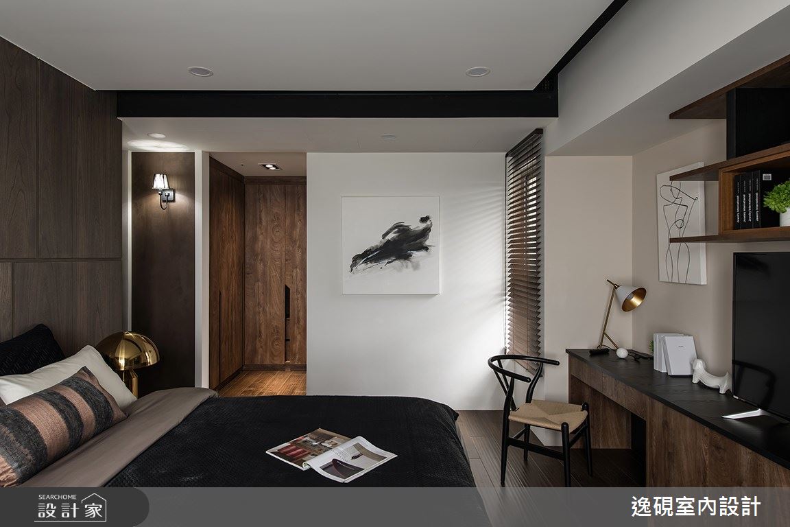 40坪新成屋(5年以下)＿現代風臥室案例圖片＿逸硯室內設計＿逸硯_08.新竹｜對畫之29