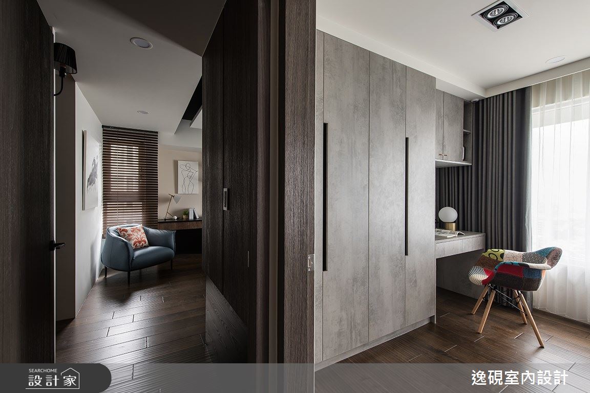 40坪新成屋(5年以下)＿現代風臥室客房案例圖片＿逸硯室內設計＿逸硯_08.新竹｜對畫之34