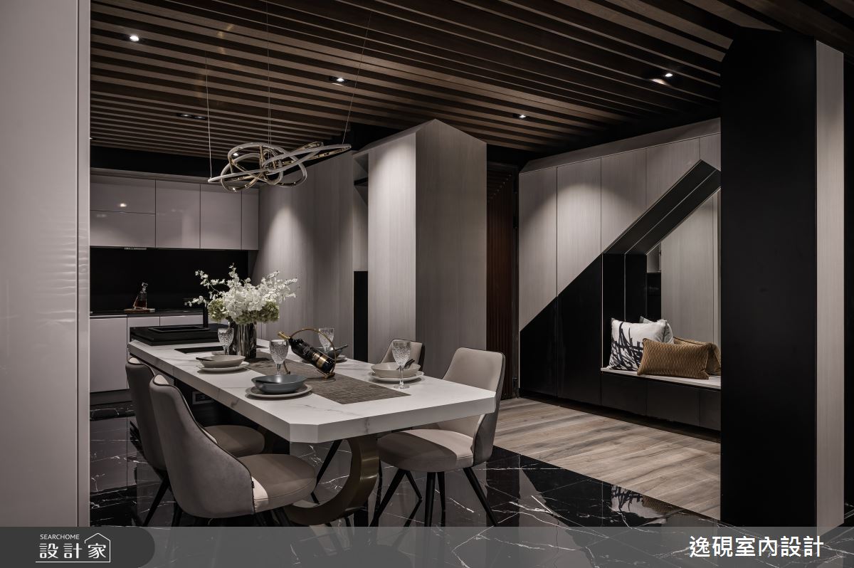 50坪老屋(16~30年)＿現代風玄關餐廳案例圖片＿逸硯室內設計＿逸硯_09.新竹｜粼粼之20