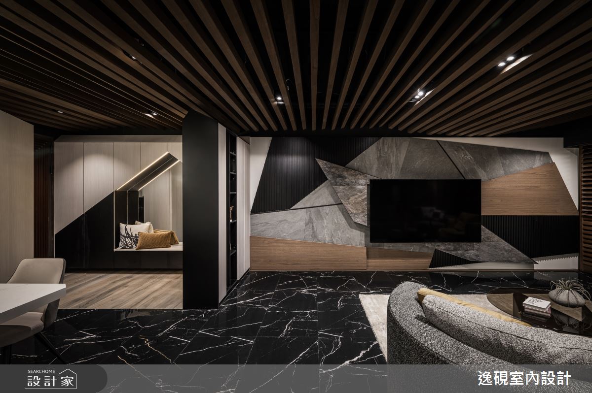 50坪老屋(16~30年)＿現代風玄關客廳案例圖片＿逸硯室內設計＿逸硯_09.新竹｜粼粼之6