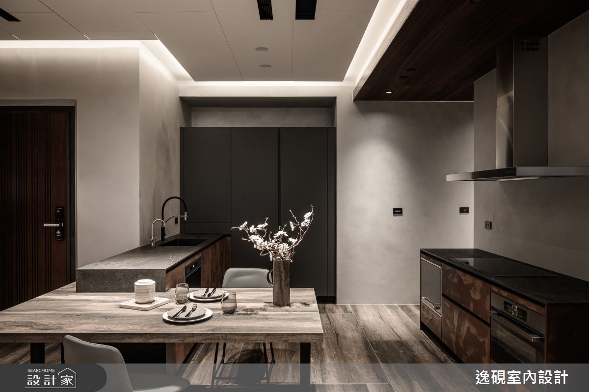 40坪新成屋(5年以下)＿現代風餐廳廚房中島案例圖片＿逸硯室內設計＿逸硯_10.新竹｜赤壁賦之15