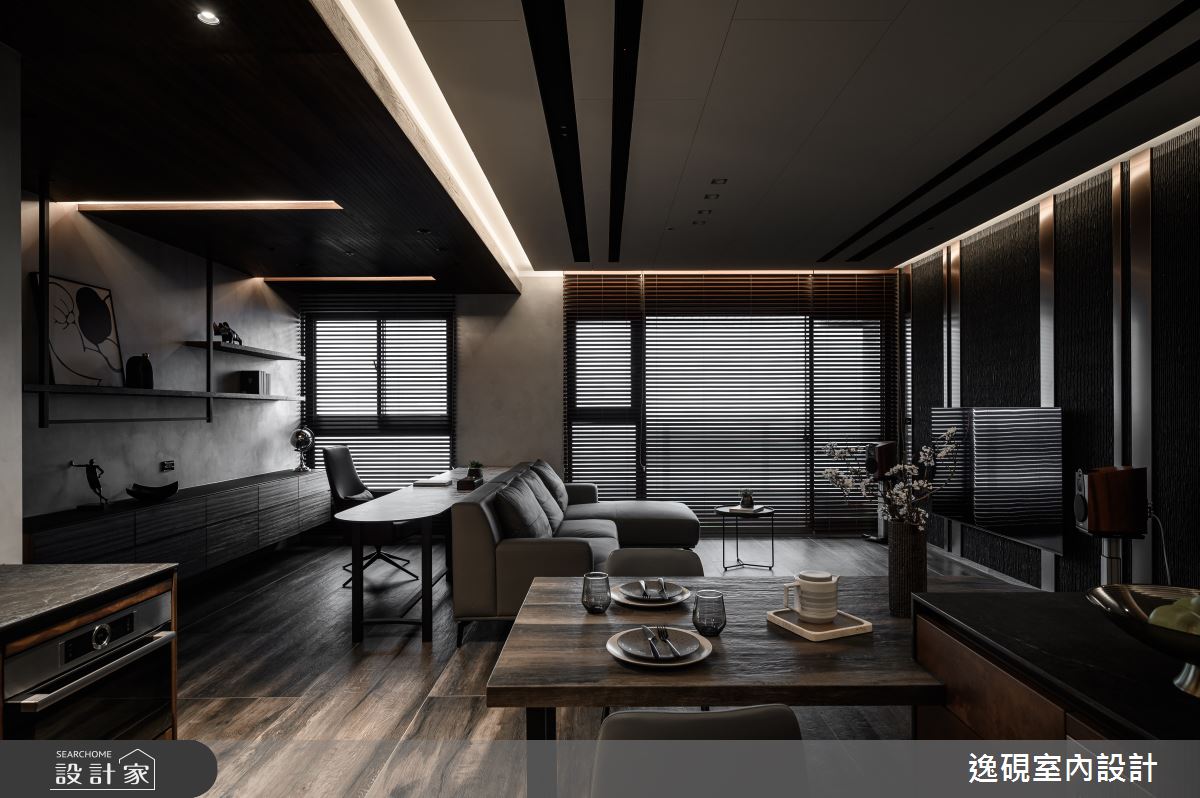 40坪新成屋(5年以下)＿現代風客廳餐廳書房案例圖片＿逸硯室內設計＿逸硯_10.新竹｜赤壁賦之6