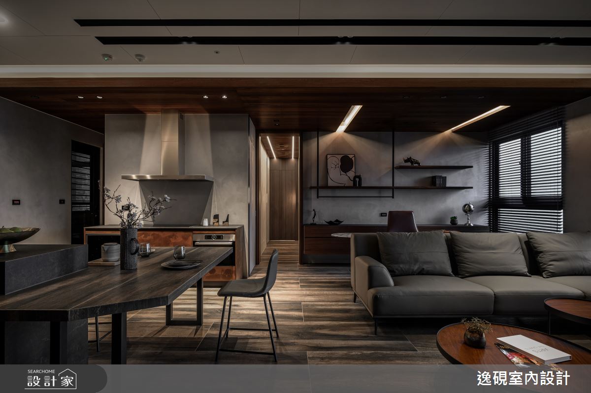 40坪新成屋(5年以下)＿現代風客廳餐廳廚房書房案例圖片＿逸硯室內設計＿逸硯_10.新竹｜赤壁賦之18