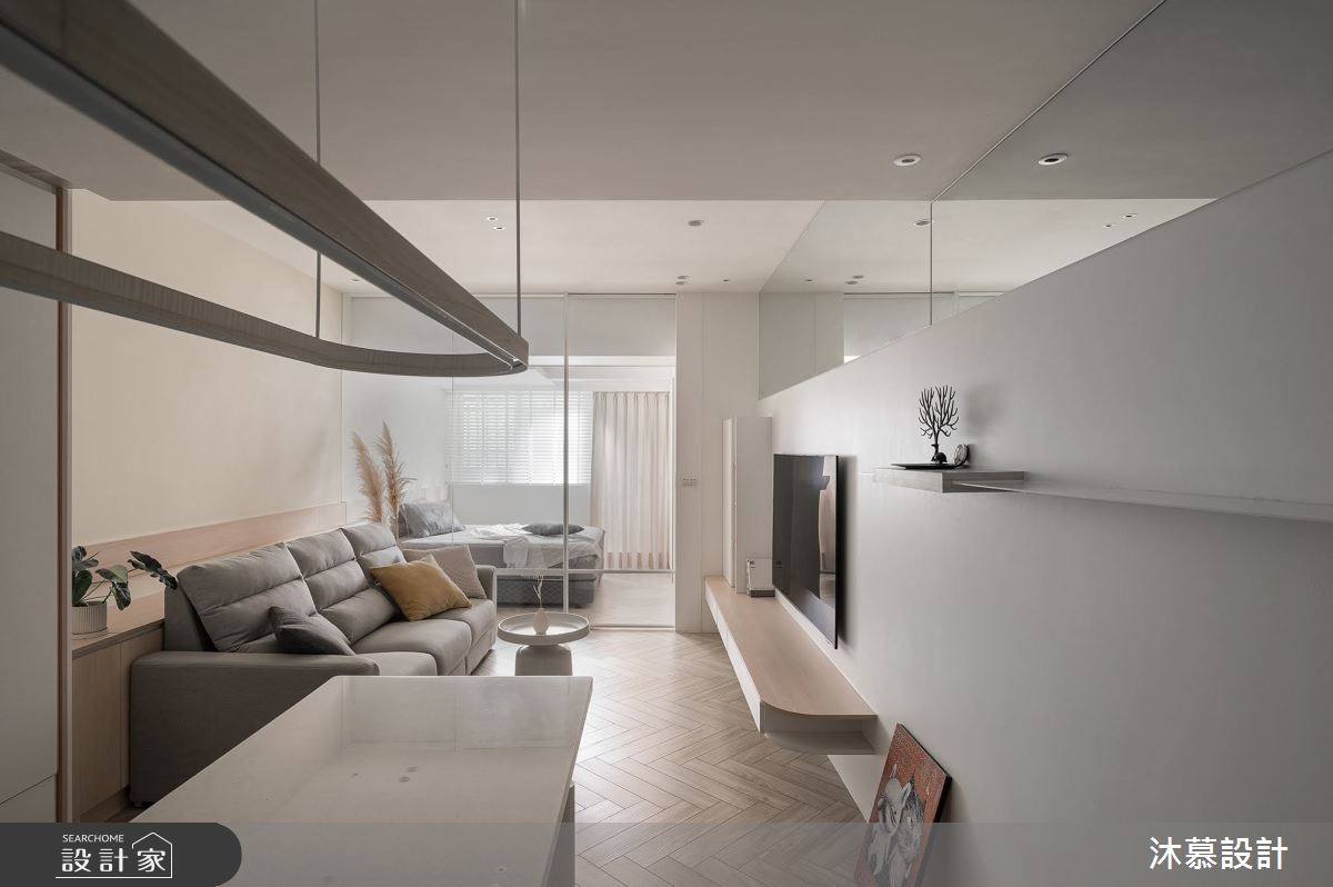 10坪老屋(16~30年)＿北歐風客廳餐廳案例圖片＿沐慕室內設計＿沐慕_粉紅公寓 l Pretty bubble之2