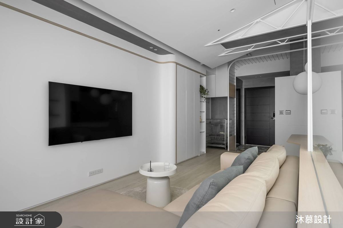 15坪新成屋(5年以下)＿現代風玄關客廳案例圖片＿沐慕室內設計＿沐慕_鸚鵡之家 l The co-living residence of parrot–human之14