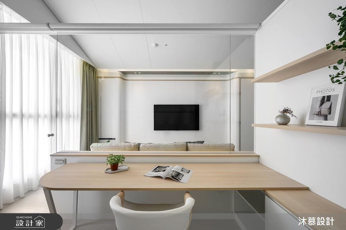 15坪新成屋(5年以下)＿現代風客廳書房案例圖片＿沐慕室內設計＿沐慕_鸚鵡之家 l The co-living residence of parrot–human之18